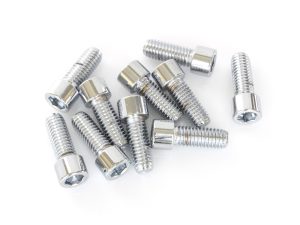 3/8-16 x 1in. UNC Polished Socket Head Allen Bolts - Chrome. Pack 10.
