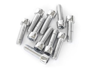 3/8-16 x 1-1/4in. UNC Polished Socket Head Allen Bolts - Chrome. Pack 10.