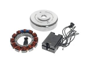 High-performance motorcycle stator and rotor components for Revelry Motorcycles, designed for optimal engine efficiency.