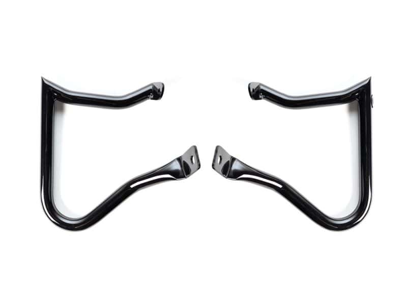 Black motorcycle handlebar risers for Revelry Motorcycles bikes and custom builds.