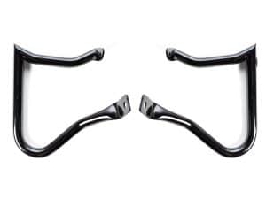 High-quality black motorcycle handlebar guards for Revelry Motorcycles Australia.