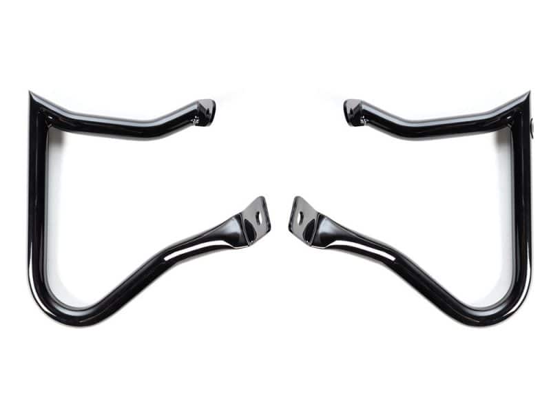 High-quality black motorcycle handlebar guards for Revelry Motorcycles Australia.