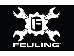 High-quality Revelry Motorcycles gear with Feuling logo, perfect for motorcycle enthusiasts and riders.