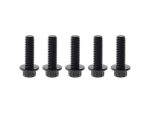 Bolt screws for motorcycle frames and accessories, black metal finish.