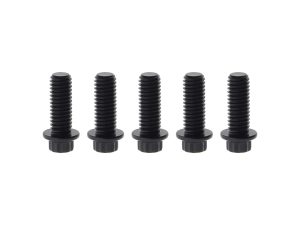 Black motorcycle wheel bolts, Revelry Motorcycles accessories, durable black wheel fasteners for motorcycles.