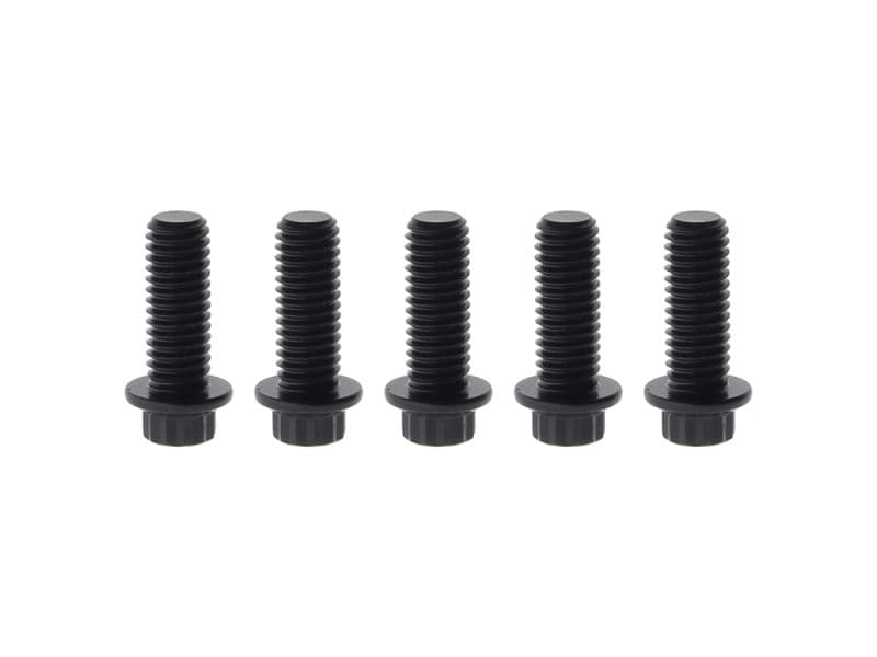 Black motorcycle wheel bolts, Revelry Motorcycles accessories, durable black wheel fasteners for motorcycles.