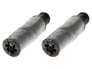 High-performance motorcycle exhaust silencers for Revelry Motorcycles.