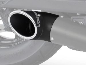 4.5in. Turnout Billet End Cap with Billet Elbow - Black