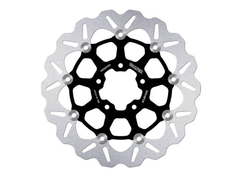 11.8in. Front or Rear Wave Floating Disc Rotor with Black Carrier. Fits Indian Scout 2015up