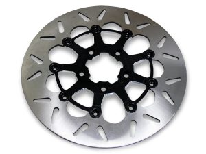 11.8in. Front Standard Round Floating Disc Rotor - Contrast Cut. Fits Dyna 2006-2017, Softail 2015up, Sportster 2014-2021 & Some Touring 2008-2023