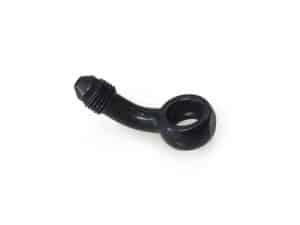Black motorcycle oil drain plug with flexible hose attachment.
