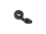 Black motorcycle shock absorber eyelet bolt for Revelry motorcycles, durable and high-performance.