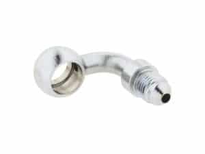 Aluminium motorcycle spark plug connector, close-up.