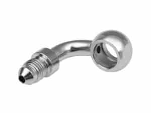 Aviation-style aluminium motorcycle handlebar end plug for custom bike fitment.