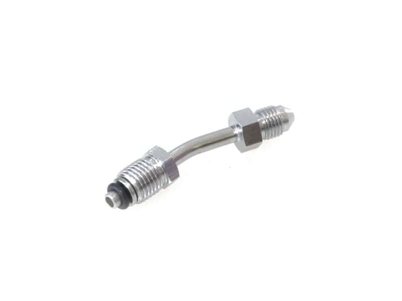 60 Degree Hydraulic Clutch Fitting. Fits V-Rod 2002-2017 & 2012 & Earlier H-D's equipped with an Original H-D Hydraulic Clutch. High-performance motorcycle fuel line fitting for Revelry Cycles.