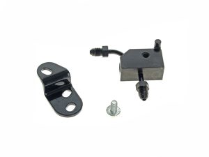 Rear Brake Tee - Black. Fits Softail 2000-2006.