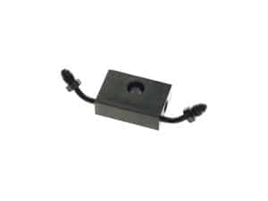 Durability motorcycle fuel filter with black hoses for Revelry Cycles Australian bikes.