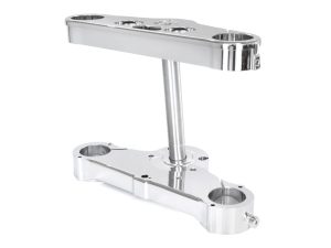 6 Degree Raked Triple Tree Kit - Chrome. Fits Softail Deluxe & Heritage Softail Classic 2018up with 26in. Wheel Upgrade or Trike Conversion.