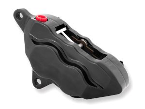 Left Hand Front 4 Piston Caliper - Black. Fits most Big Twin & Sportster 1984-1999 Models with 11.5in. Disc Rotor.