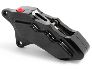 Right Hand Front 6 Piston Caliper - Black. Fits Softail 2015up, V-Rod 2006-2017, Touring 2008up & Sportster 2014-2021