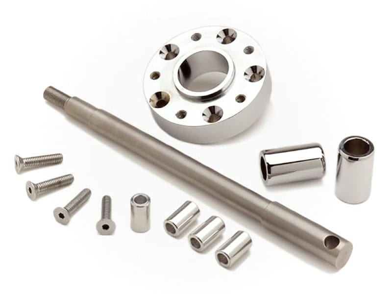 High-performance motorcycle wheel spacer kit for Revelry motorcycles, crafted from durable aluminium.