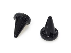 Stiletto End Caps - Black. Fits all Kuryakyn ISO-Grips, ISO-Flame Grips, Braided Grips, Spear Grips & Kinetic Grips.