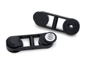 Lightweight motorcycle frame sliders for enhanced bike protection.