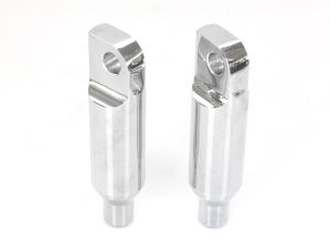 2-1/2in. Long Male Mount Footpeg Extensions - Chrome.