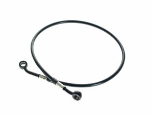 Rear Brake Line - Black. Fits Softail 2018-2024 with Kraus Rear Radial Caliper & Bracket