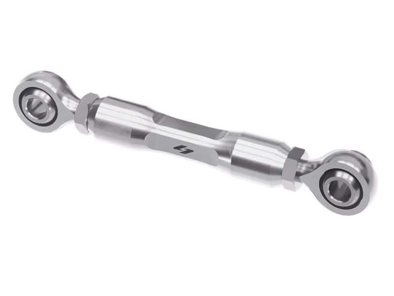 High-performance motorcycle linkage component for Revelry Motorcycles, aluminium alloy, durable and precision engineered.