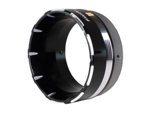 Tracer Straight Cut Billet End Cap - Black. Fits Khrome Werks 4.5in. Exhausts & Mufflers