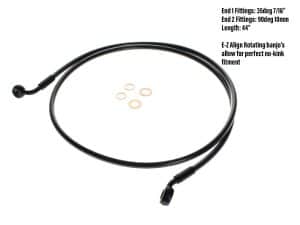 Flexible motorcycle clutch cable with easy fitting for Revelry Motorcycles.