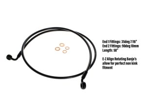 High-quality motorcycle brake line for Revelry Motorcycles bikes, durable and reliable.