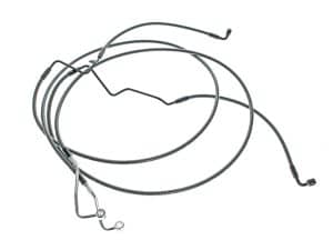 High-performance motorcycle brake lines for Revelry Motorcycles, durable and flexible for enhanced safety and control.