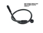 Flexible motorcycle throttle cable with universal fittings and 17-inch length.