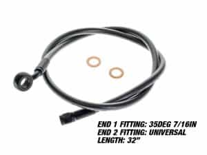 High-performance motorcycle speedometer cable with universal fit and 32-inch length.