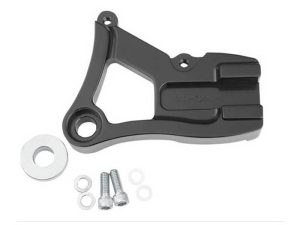 Right Hand Rear Caliper Mount - Black. Fits Dyna 1991-1999 with 11.5in. Disc Rotor when using Performance Machine 125x4R Caliper.