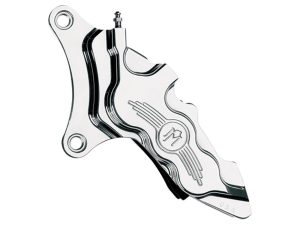 Left Hand Front 6 Piston Caliper - Chrome. Fits most Big Twin 1984-1999 & Sportster 1984-1999 Models with 11.5in. Disc Rotor.