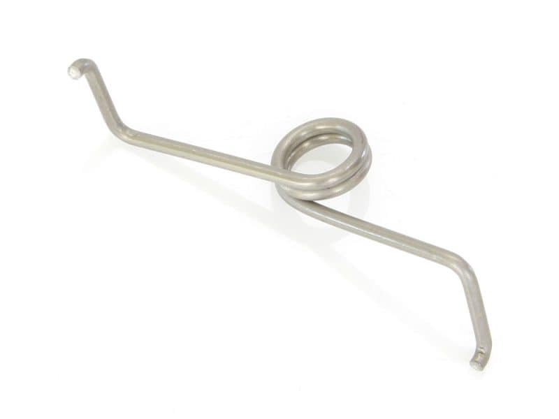 Metal motorcycle kickstand spring part for bicycle repair.