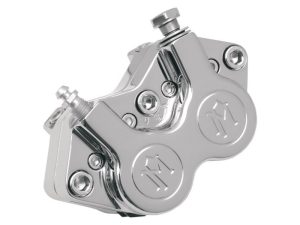 Right Hand Front 4 Piston Caliper - Chrome. Fits FXSTS Springer Softail.