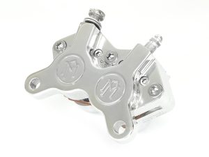 Universal 4 Piston Caliper - Polished. Fits H-D with 11.5in. Disc Rotor.