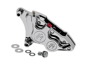 Left Hand Front 4 Piston Caliper - Chrome. Fits many Big Twin & Sportster 1984-1999 Models with 11.5in. Disc Rotor.
