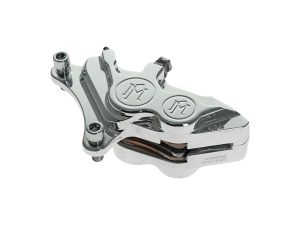 Left Hand Front 4 Piston Caliper - Polished. Fits many Big Twin & Sportster 1984-1999 Models with 11.5in. Disc Rotor.