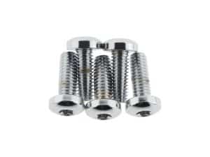 Chrome motorcycle engine bolt set for revelry motorcycles repair and customization.