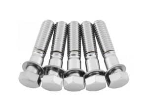 High-quality chrome motorcycle bolts for motorcycle customization and repair purposes.