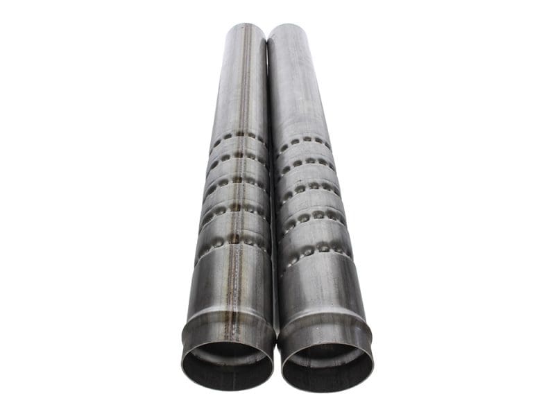 Heavy-duty motorcycle exhaust pipes for Revelry Motorcycles.