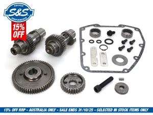 585GE Gear Drive Easy Start Camshaft Kit. Fits Dyna 2006 & Twin Cam 2007-2017.