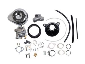 Super G Carburettor Kit. Fits Evo 1984-1999. Chrome Stealth Air Cleaner.