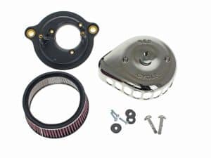 Revelry Motorcycles air filter and cover kit for custom motorcycle builds, enhancing performance and style.