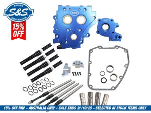 Cam Chest Kit with Black Pushrod Kit, No Cam - Suits Chain Drive Camshaft. Fits Twin Cam 2007-2017